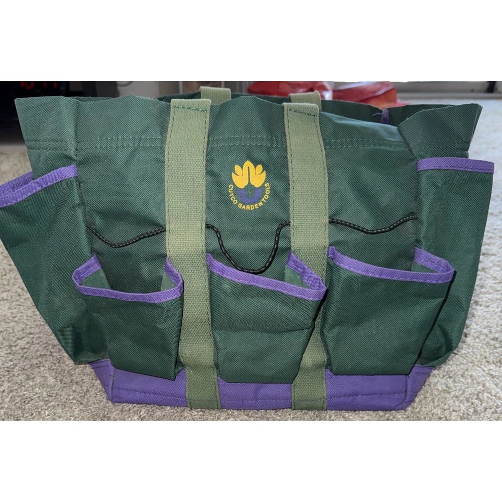 CUTCO Gardening Tote Bag Garden Tool Bag Storage Heavy Canvas Organizer 12"